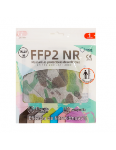 MASCARILLA FFP2 NR MILITAR INFANTIL 1 UNIDAD