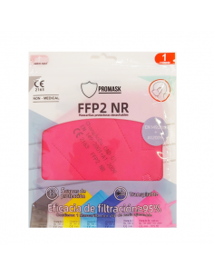 MASCARILLA FFP2 NR ROSA ADULTO 1 UNIDAD