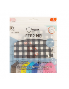 MASCARILLA FFP2 NR CUADROS VICHY ADULTO 1 UNIDAD
