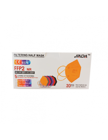 JIADA MASCARILLA FFP2 CERTIFICADA COLOR AMARILLO 20 UNIDADES
