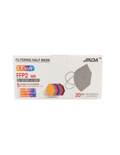 JIADA MASCARILLA FFP2 CERTIFICADA COLOR GRIS 20 UNIDADES