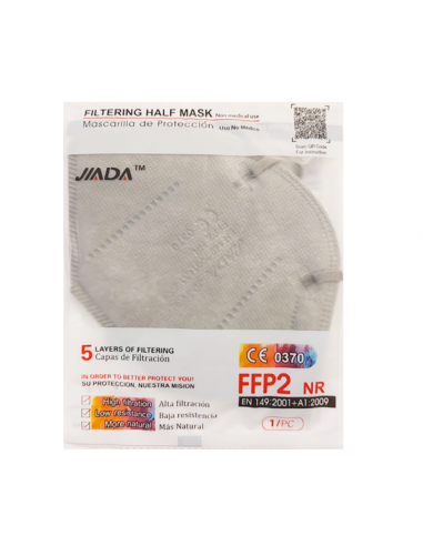JIADA MASCARILLA FFP2 CERTIFICADA COLOR GRIS 1 UNIDAD