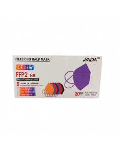 JIADA MASCARILLA FFP2 CERTIFICADA COLOR LILA 20 UNIDADES