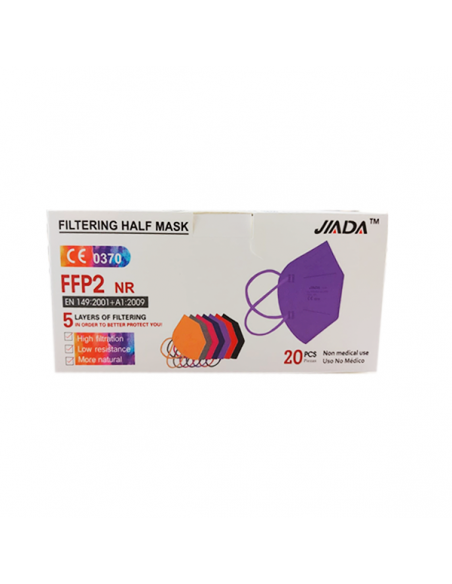 JIADA MASCARILLA FFP2 CERTIFICADA COLOR LILA 20 UNIDADES