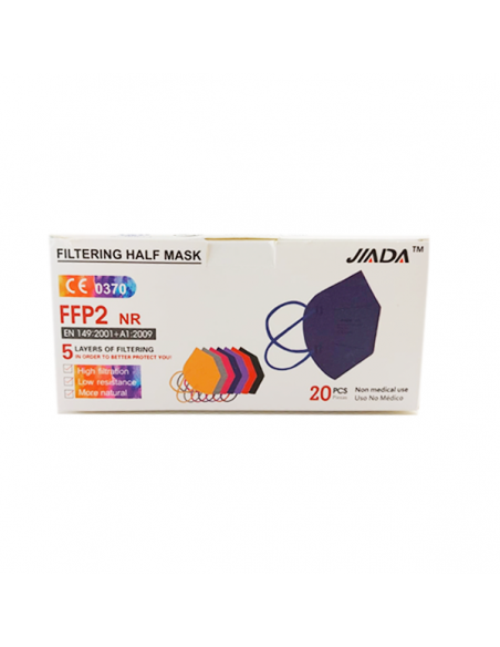 JIADA MASCARILLA FFP2 CERTIFICADA COLOR AZUL MARINO 20 UNIDADES