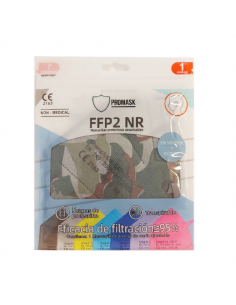 MASCARILLA FFP2 NR MILITAR ADULTO 1 UNIDAD