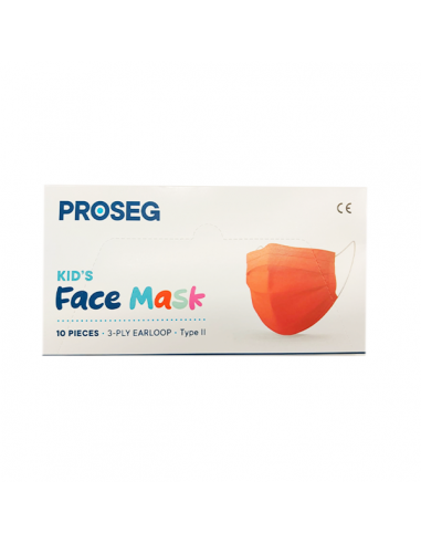 PROSEG MASCARILLA QUIRÚRGICA INFANTIL COLOR ROJO 10 UNIDADES