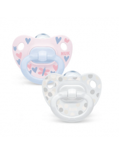 NUK CHUPETE CLASSIC HAPPY DAYS SILICONA 0-6 MESES 2 UNIDADES