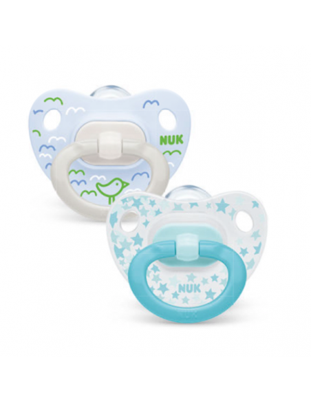 NUK CHUPETE CLASSIC HAPPY DAYS SILICONA 0-6 MESES 2 UNIDADES