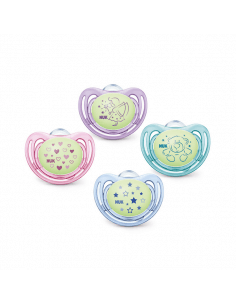 NUK CHUPETE FREESTLYE NIGHT SILICONA 18-36 MESES 1 UNIDAD
