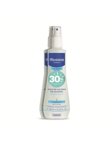 MUSTELA AGUA DE COLONIA SIN ALCOHOL DUPLO 2 X 200 ML