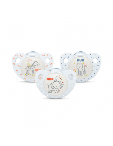 NUK CHUPETE TRENDLINE JUNGLE ANIMALS SILICONA...