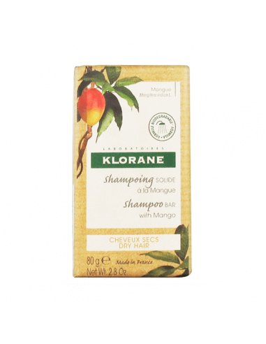 KLORANE CHAMPÚ SÓLIDO AL MANGO 80 G