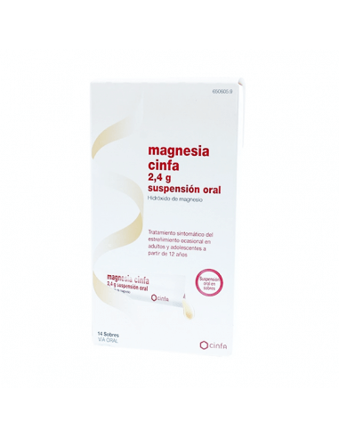 MAGNESIA CINFA 2.4 G SUSPENSIÓN ORAL 14 SOBRES