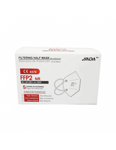 JIADA MASCARILLA FFP2 CERTIFICADA COLOR BLANCO 100 UNIDADES