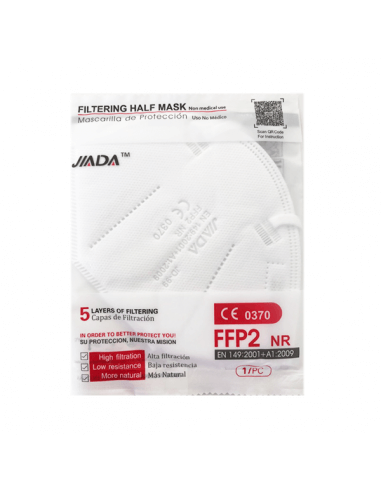 JIADA MASCARILLA FFP2 CERTIFICADA COLOR BLANCO...