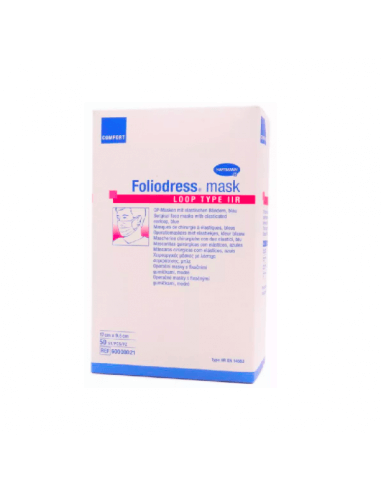 MASCARILLA QUIRURGICA AZUL FOLIODRESS 50 UND