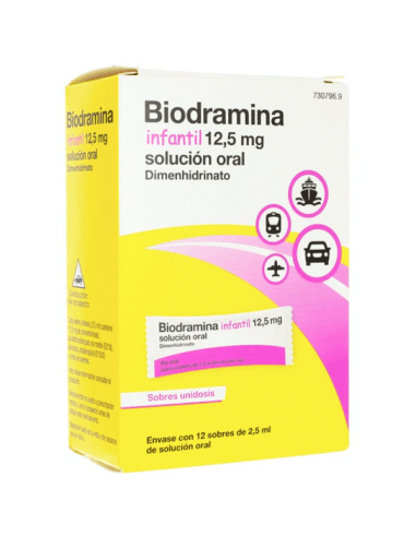 BIODRAMINA INFANTIL 12,5 MG 12 SOBRES MONODOSIS