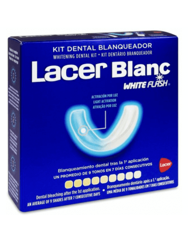 LACERBLANC WHITE FLASH KIT DENTAL BLANQUEADOR 10 USOS