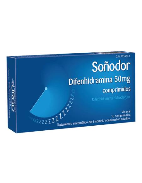 SOÑODOR DIFENHIDRAMINA 50 MG 16 COMPRIMIDOS
