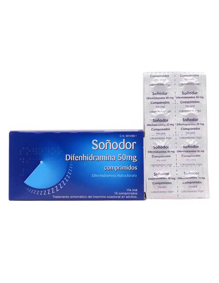 SOÑODOR DIFENHIDRAMINA 50 MG 16 COMPRIMIDOS