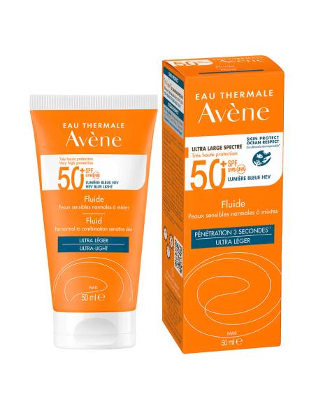 AVENE SOLAR FLUIDO SPF 50+ PIEL SENSIBLE NORMAL Y MIXTA 50ML