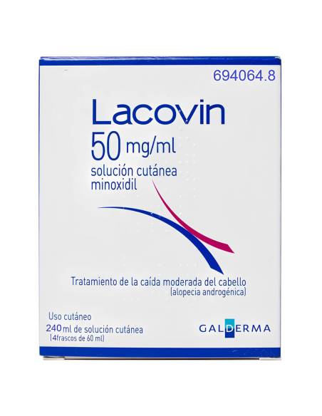 LACOVIN 50 MG/ML SOLUCION CUTANEA 4 FRASCOS 60 M