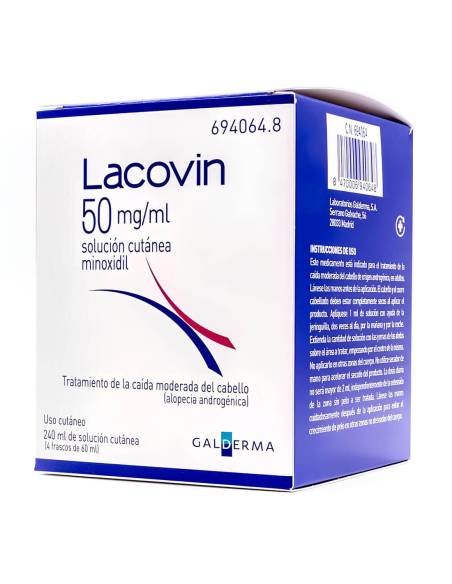 LACOVIN 50 MG/ML SOLUCION CUTANEA 4 FRASCOS 60 M