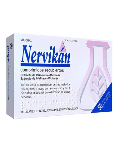 NERVIKÁN 160/80 MG 50 COMPRIMIDOS RECUBIERTOS