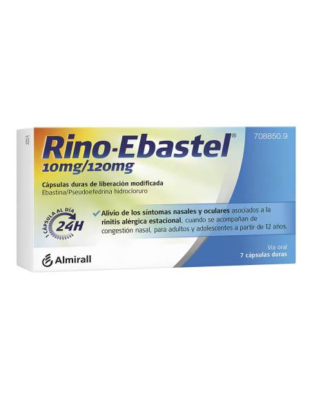 RINO EBASTEL 10/120 MG 7 CAPSULAS