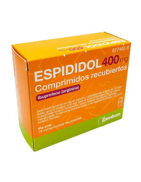 ESPIDIDOL 400 MG 18 COMPRIMIDOS RECUBIERTOS