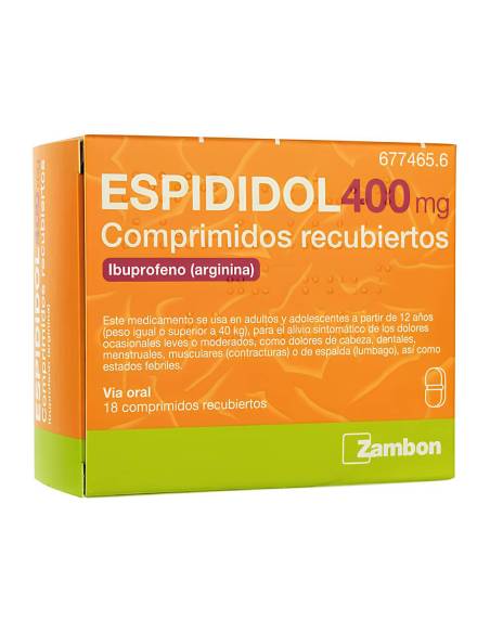 ESPIDIDOL 400 MG 18 COMPRIMIDOS RECUBIERTOS
