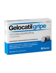 GELOCATIL GRIPE PSEUDOEFEDRINA 20 COMPRIMIDOS