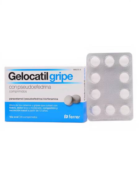 GELOCATIL GRIPE PSEUDOEFEDRINA 20 COMPRIMIDOS