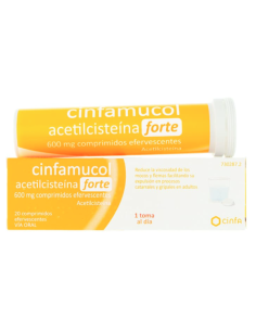 CINFAMUCOL ACETILCISTEINA FORTE 600 MG 20 COMPRIMIDOS...