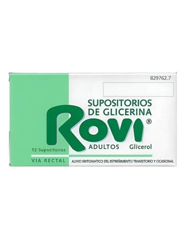 SUPOSITORIOS GLICERINA ROVI ADULTOS 3.36 G 12 SU
