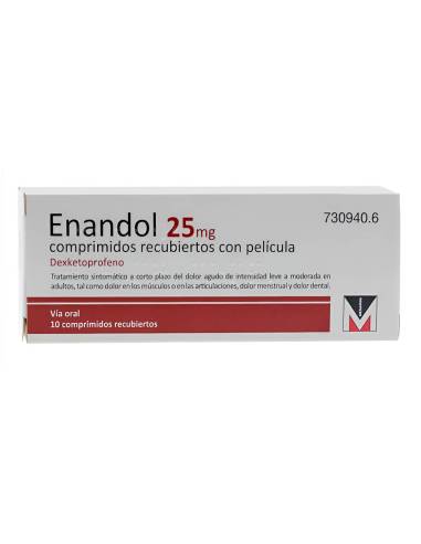 ENANDOL 25 MG 10 COMP