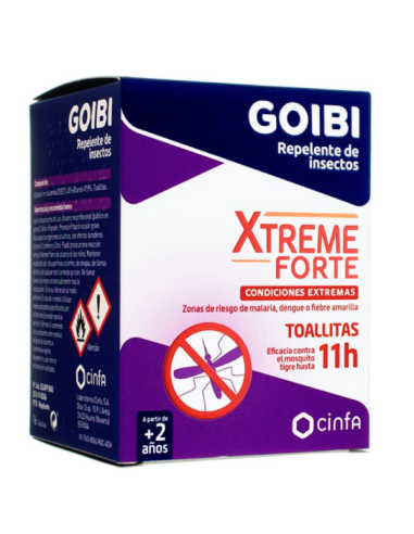 GOIBI XTREME ANTIMOSQUITOS TROPICAL 16 TOALLITAS