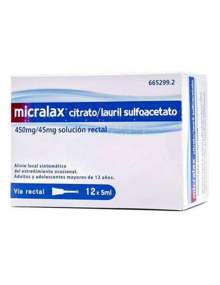 MICRALAX 45 MG/450 MG EMULSION RECTAL 12 MICROEN