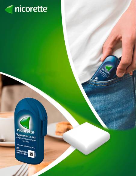 NICORETTE SUPERMINT EFG 2 MG 20 COMPRIMIDOS  PARA CHUPAR