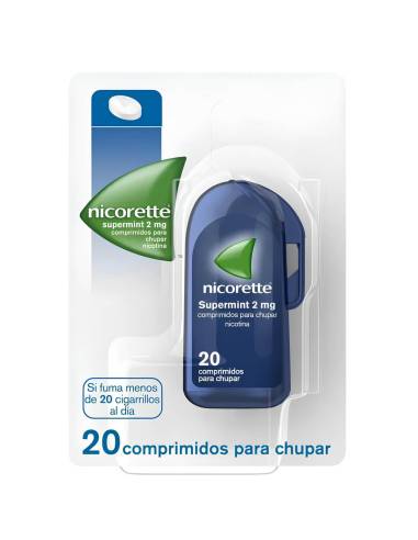 NICORETTE SUPERMINT EFG 2 MG 20 COMPRIMIDOS  PARA CHUPAR