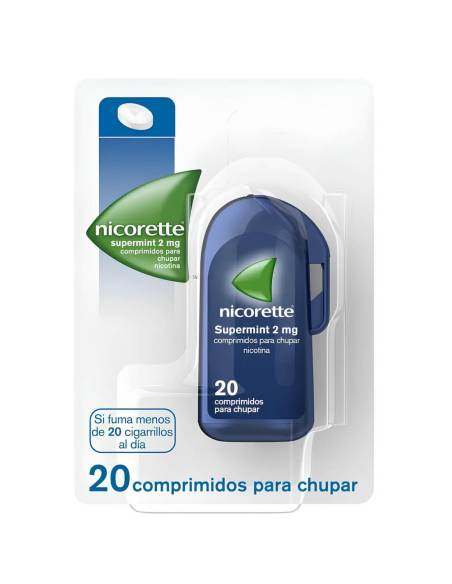 NICORETTE SUPERMINT EFG 2 MG 20 COMPRIMIDOS  PARA CHUPAR