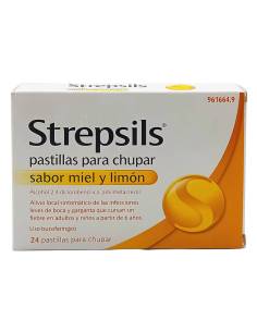 STREPSILS 24 PASTILLAS PARA CHUPAR MIEL-LIMON