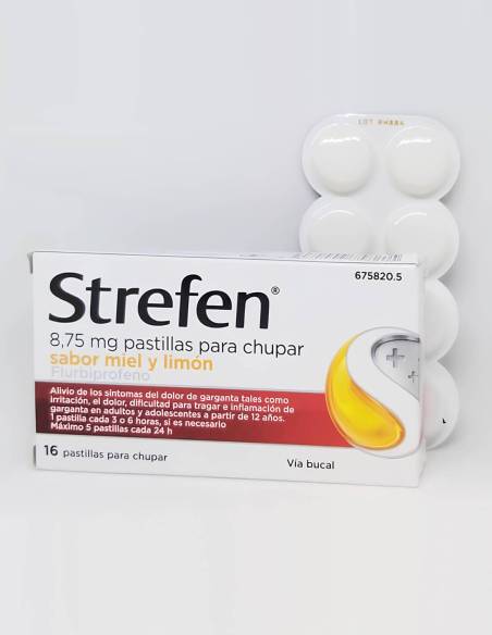 STREFEN 8.75 MG 16 PASTILLAS PARA CHUPAR MIEL Y