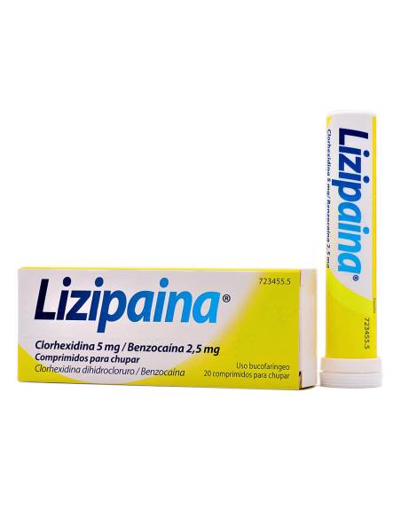 LIZIPAINA CLORHEXIDINA/BENZOCAINA 5/2.5 MG 20 CO