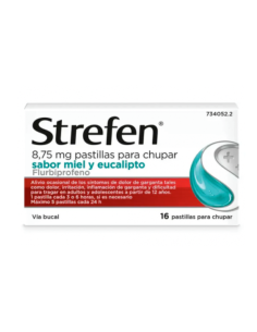 STREFEN 8,75 MG 16 PASTILLAS PARA CHUPAR (SABOR MIEL Y...