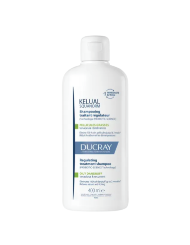 DUCRAY KELUAL SQUANORM CHAMPU TRATANTE REGULADOR CASPA GRASA 400 ML
