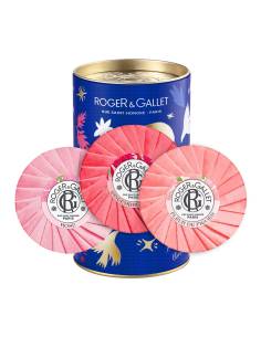 ROGER & GALLET JABON PASTILLA GINGEMBRE ROUGE+ FLEUR DE FIGUIER+ROSE TRIPLO PACK