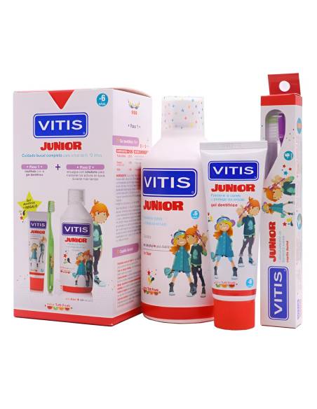 VITIS JUNIOR COLUTORIO+GEL DENTIFRICO+CEPILLO PA